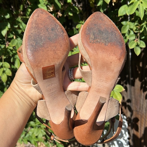 HERVE LEGER Suede / Leather Platform Sandal, Size 8.5. 🤎 - Picture 16 of 17